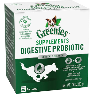 Greenies Digestive Probiotic Clinical Strength Dog Supplement 30 pk Greenies