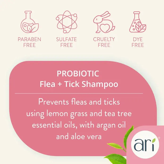 Health Extension ARI Probiotic Flea & Tick Dog Shampoo 16 oz Health Extension