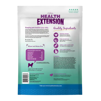 Health Extension Crunchy Dog Treats with Chicken 1 lb Health Extension