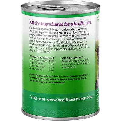 Health Extension Duck Canned Dog Food 12 / 12.5 oz Health Extension