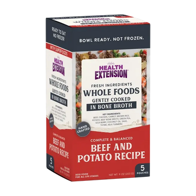 Health Extension Gently Cooked Beef & Potato Recipe Pouches For Dogs 9oz Health Extension