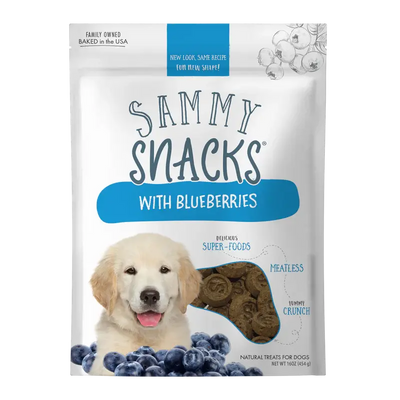 Health Extension Sammy Snacks Blueberries Flavored Natural Dog Treats 8 oz Health Extension