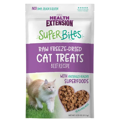 Health Extension Super Bites Beef Freeze-Dried Cat Treats 0.75oz Health Extension