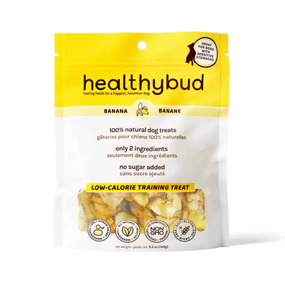 Healthybud Banana Crisps Dehydrated Vegan Training Dog Treats 5.3 Oz Healthybud