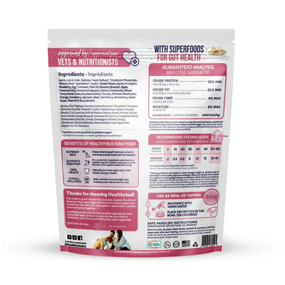 Healthybud Lamb & Salmon Meal Patties Freeze-Dried Raw Dog Food 14oz Healthybud