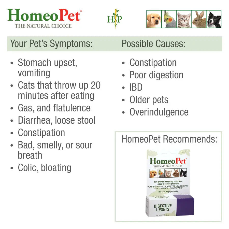 Homeopet® Digestive Upsets Pets Supplement 15 Ml Homeopet®