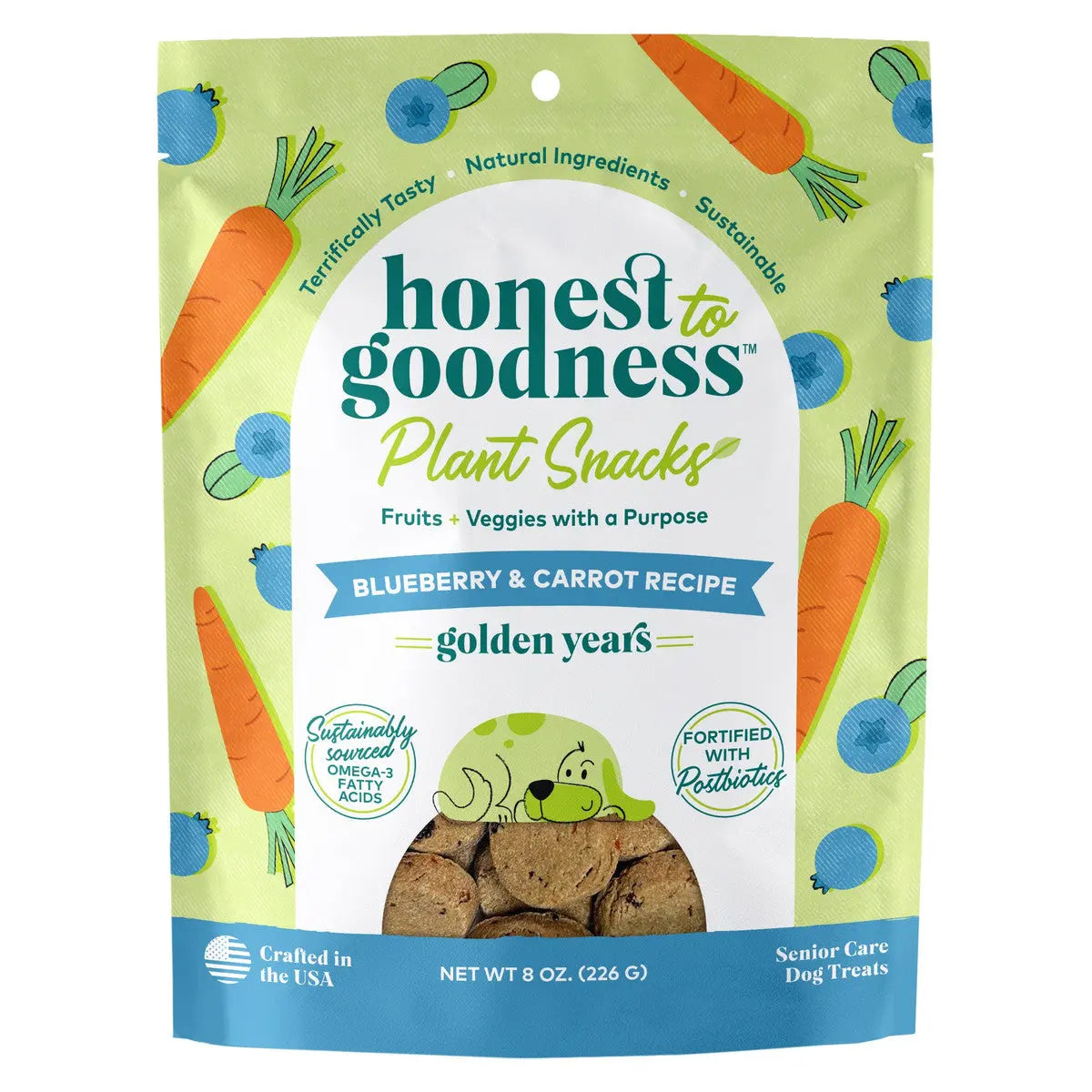 Honest To Goodness™ Plant Snacks Golden Years Blueberry & Carrot Recipe Dog Treats 8oz Honest To Goodness