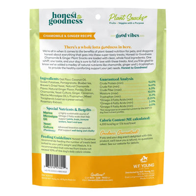 Honest To Goodness™ Plant Snacks Good Vibes Chamomile & Ginger Recipe Dog Treats 8oz Honest To Goodness