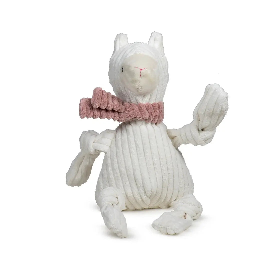 HuggleHounds Durable Plush Corduroy Knottie Squeaky Dog Toy HuggleHounds