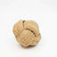 The HuggleHounds HuggleHide Natural Leather Ball Dog Toy rests on a white background. Made from interwoven, stitched natural leather strips, this durable toy from HuggleHounds is perfect for pups who love to chew.