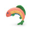 HuggleHounds Raucous Rainbow Trout Knottie Tough Squeaky Plush Dog Toy HuggleHounds