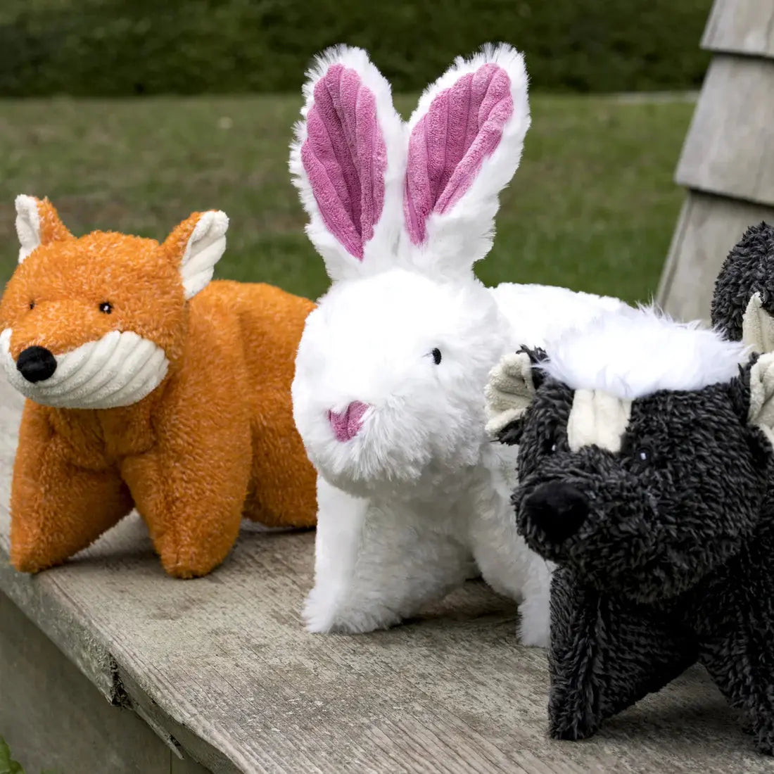 HuggleHounds Squooshies Durable Plush Squeaky Dog Toy HuggleHounds