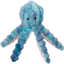The HuggleHounds X-Brace Calamaro Large Dog Tots is a plush, interactive octopus dog toy with blue and turquoise arms, a rounded head, and black button eyes—perfect for playful pups.