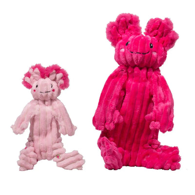 HuggleHounds X-Brace Kiki & Gillie Axolotl Dog Toys HuggleHounds