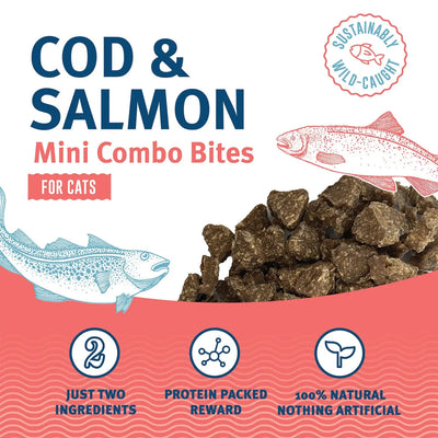 Icelandic+ Cod & Salmon Mini Combo Bites Treats For Cats 1.7 oz Icelandic+