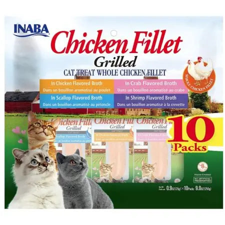 Inaba Chicken Fillet Cat Treat Whole Chicken Fillet Variety Pack Inaba