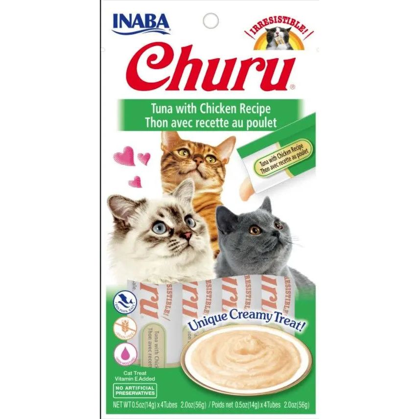 Inaba Churu Tuna with Chicken Recipe Creamy Cat Treat Inaba