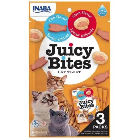 Inaba Juicy Bites Cat Treat Fish and Clam Flavor Inaba