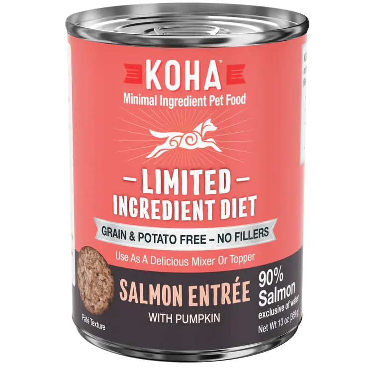KOHA Limited Ingredient Diet Salmon Entrée for Dogs Supplemental Feeding 13oz Case of 12 KOHA