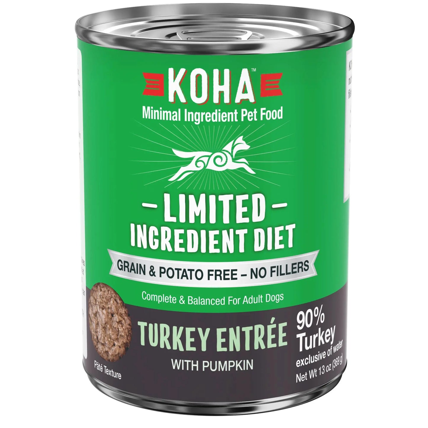 KOHA Limited Ingredient Diet Turkey Entrée for Dogs 13oz Cans Case of 12 KOHA