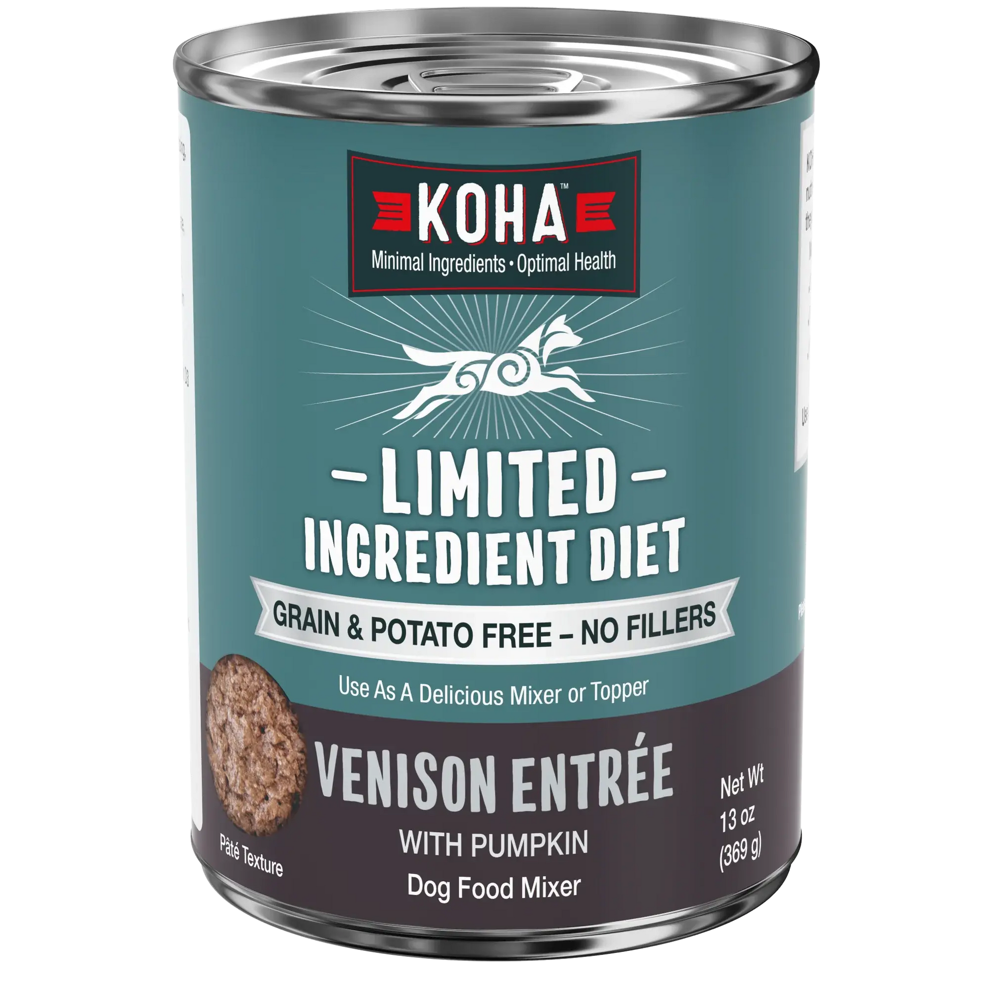 KOHA Limited Ingredient Diet Venison Entrée Wet Dog Food 12ea/13 oz KOHA