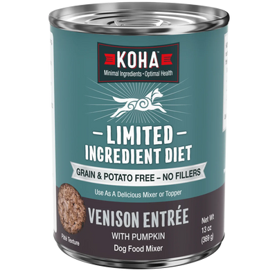 KOHA Limited Ingredient Diet Venison Entrée Wet Dog Food 12ea/13 oz KOHA
