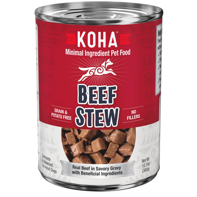 KOHA Minimal Ingredient Beef Stew for Dogs 12.7oz Cans Case of 12 KOHA