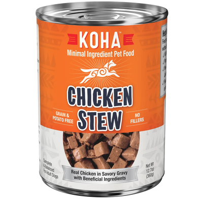 KOHA Minimal Ingredient Chicken Stew for Dogs 12.7oz Cans Case of 12 KOHA