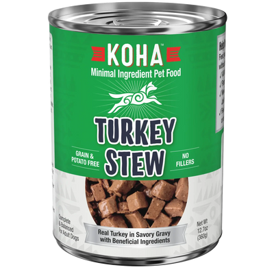 KOHA Minimal Ingredient Turkey Stew for Dogs 12.7oz Case of 12 KOHA