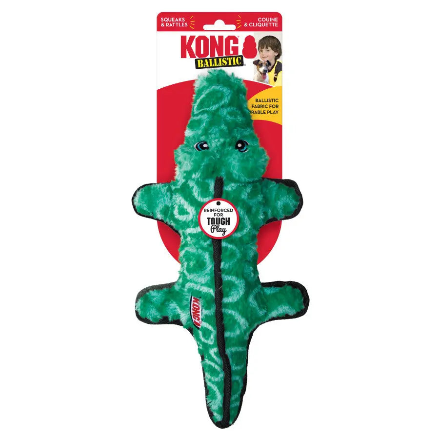 Kong Ballistic Alligator Dog Toy Large