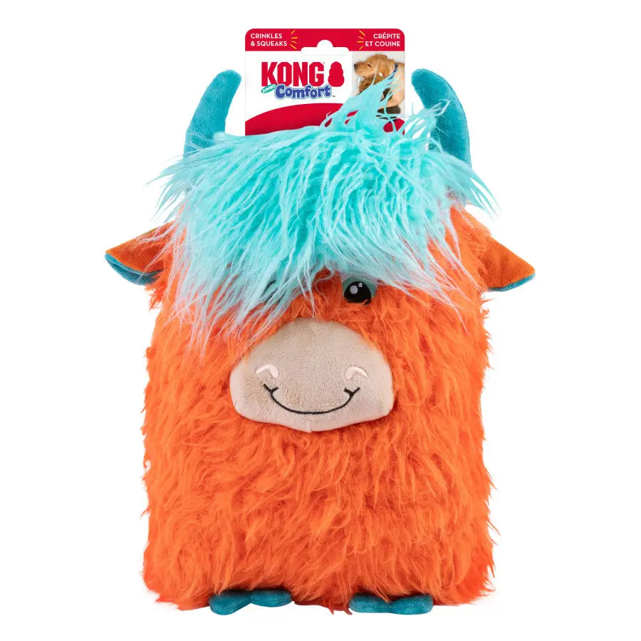 KONG Comfort Highland Cow Dog Toy Kong