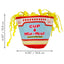 The KONG Crackles Cup of Mew-Mews Cat Toy by Kong resembles instant noodles with yellow fabric noodles on top. It measures 4.25 inches (10.8 cm) tall and wide and features a natural catnip flavor cats love.