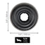 The KONG Extreme Donut Dog Toy by Kong is a black, circular toy measuring 8.8 cm (3.5 inches) in diameter, sized S/M for dogs up to 35 lb (16 kg), and features a dog icon below the sizing info.