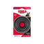 The KONG Extreme Donut Dog Toy by Kong is a medium/large, natural rubber toy in black packaging featuring a dog with the toy. Text highlights its extreme toughness and durability for the strongest chewers.