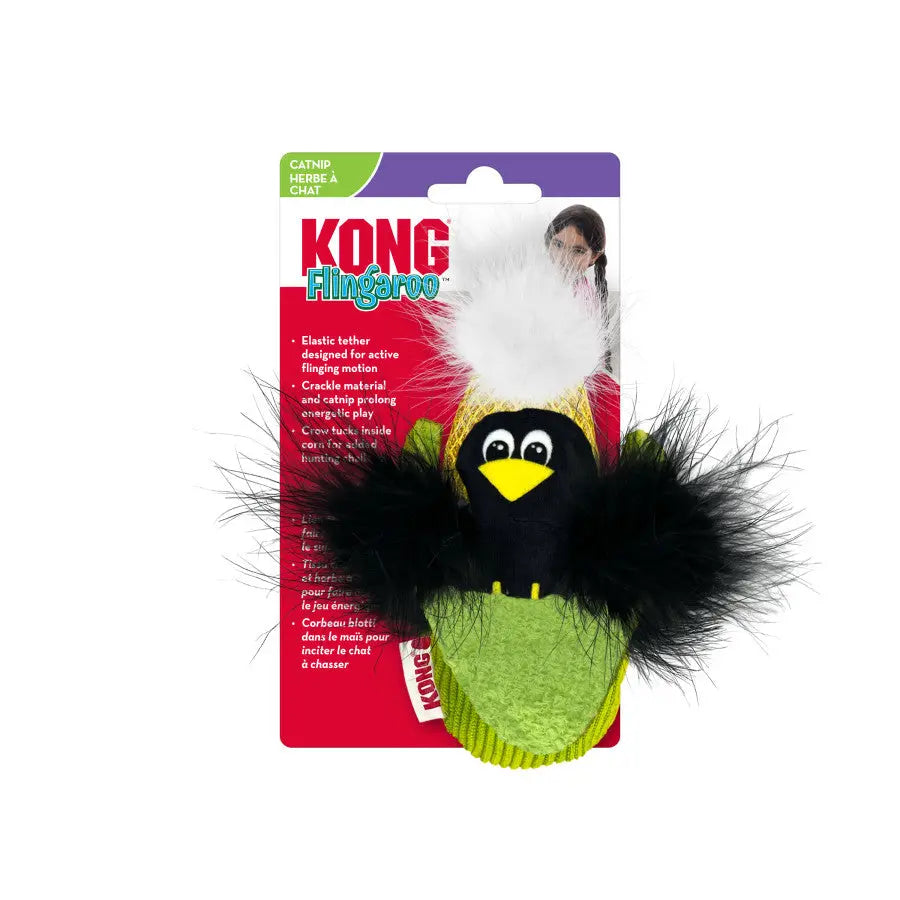 KONG Flingaroo Corny Bird Cat Toy Kong