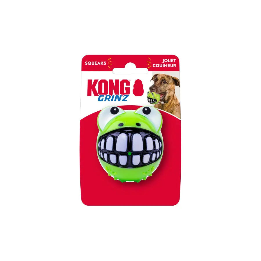 KONG Grinz Frog Dog Toy Kong