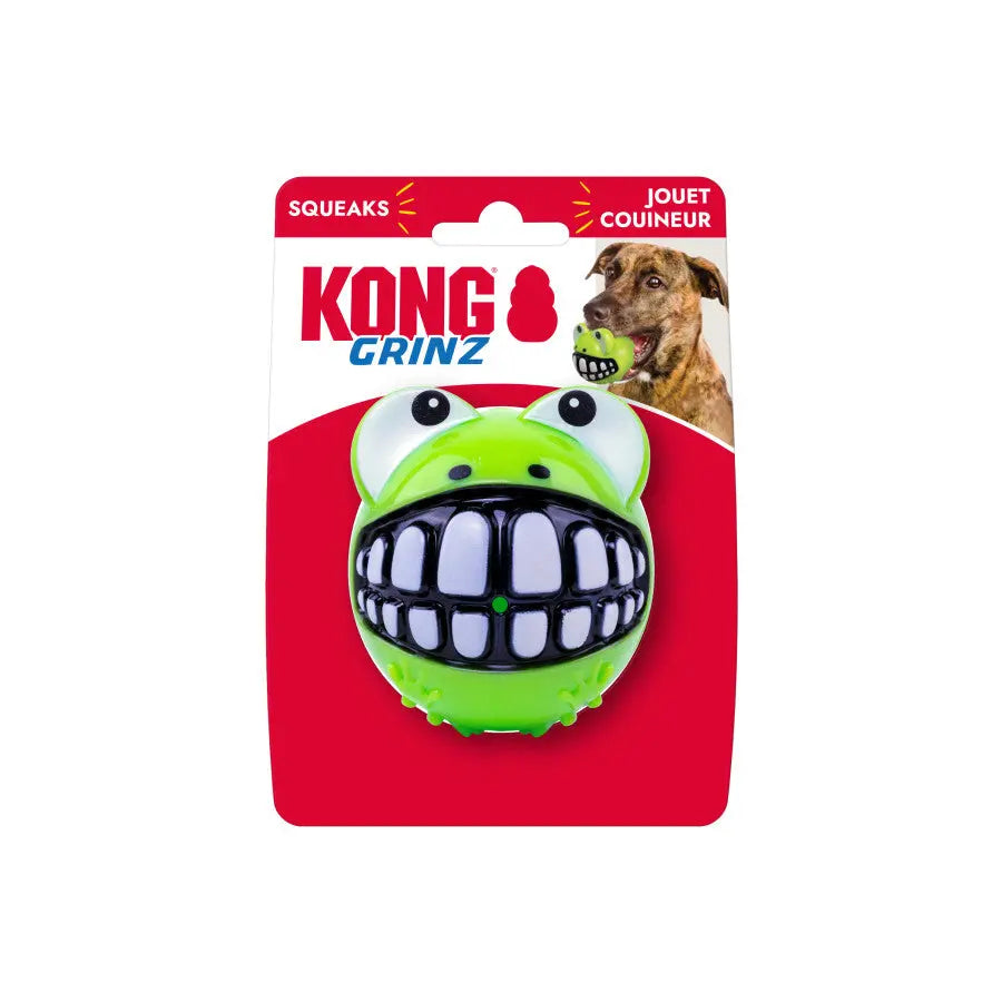 KONG Grinz Frog Dog Toy Kong