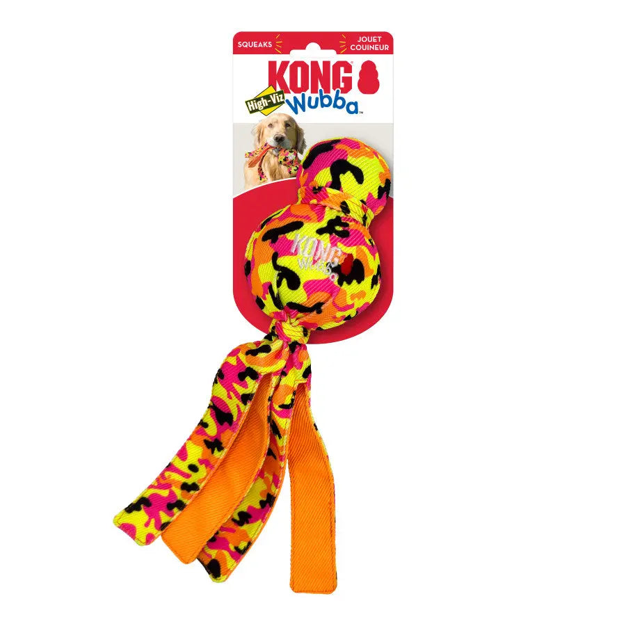 KONG Wubba Ballistic High-Viz Dog Toy Assorted Kong