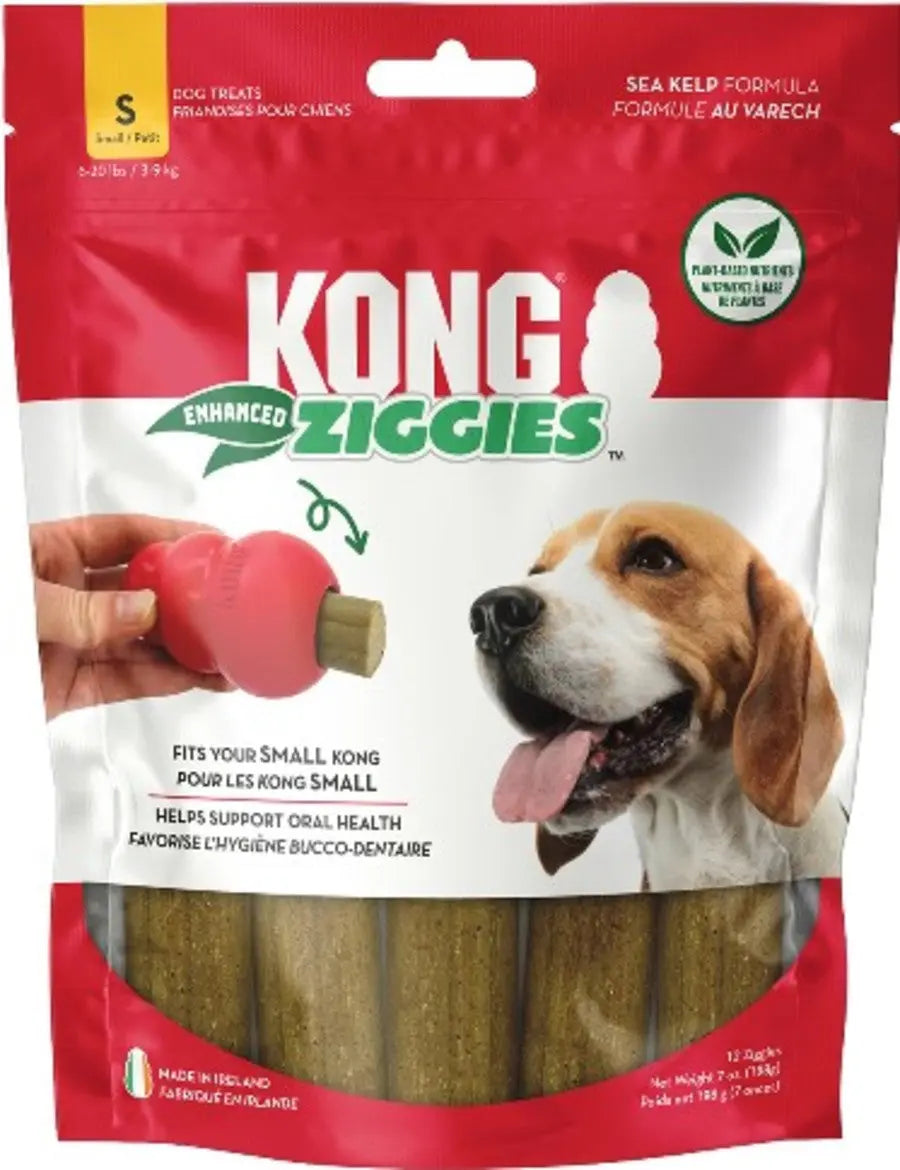 KONG Ziggies Enhanced Plant-Based Dog Treats Kong