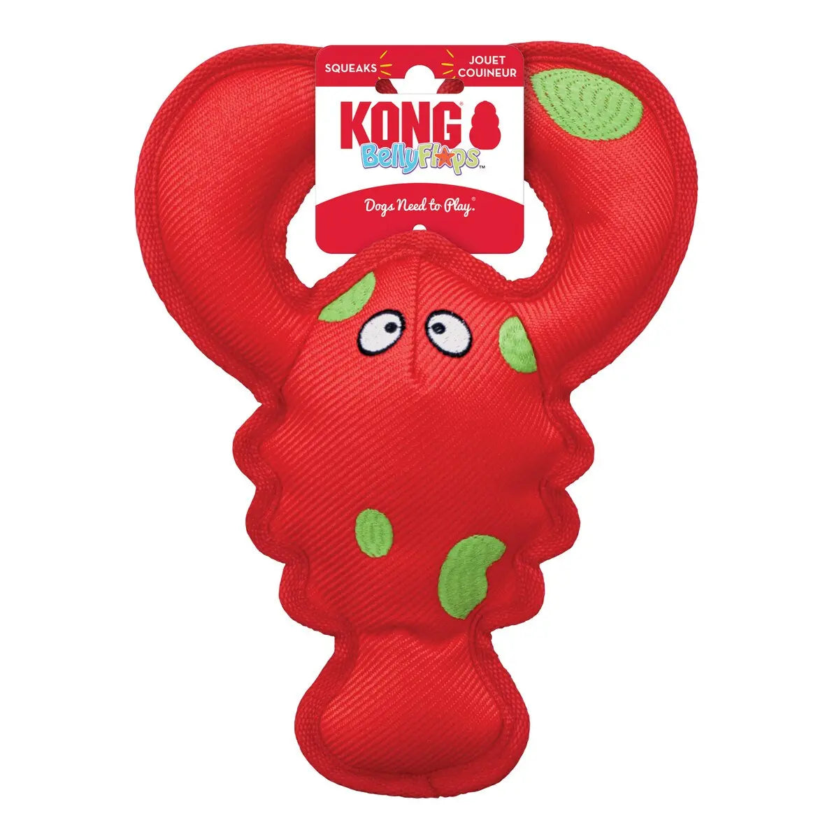 KONG® Belly Flops Lobster Dog Enrichment Toy Kong