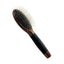 The Kenchii Metal Pin Brush Oval by Kenchii features maple wood, a ribbed black grip, and metal bristles—ideal for gentle pet grooming. Shown isolated on a white background.