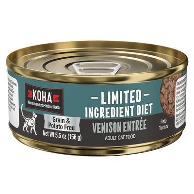 Koha Limited Ingredient Paté Grain Free Venison Wet Cat Food 5.5oz Case of 24 KOHA