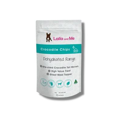 Laila and Me Hypoallergenic Crocodile Chips Dog Treats 3.52 oz Laila and Me