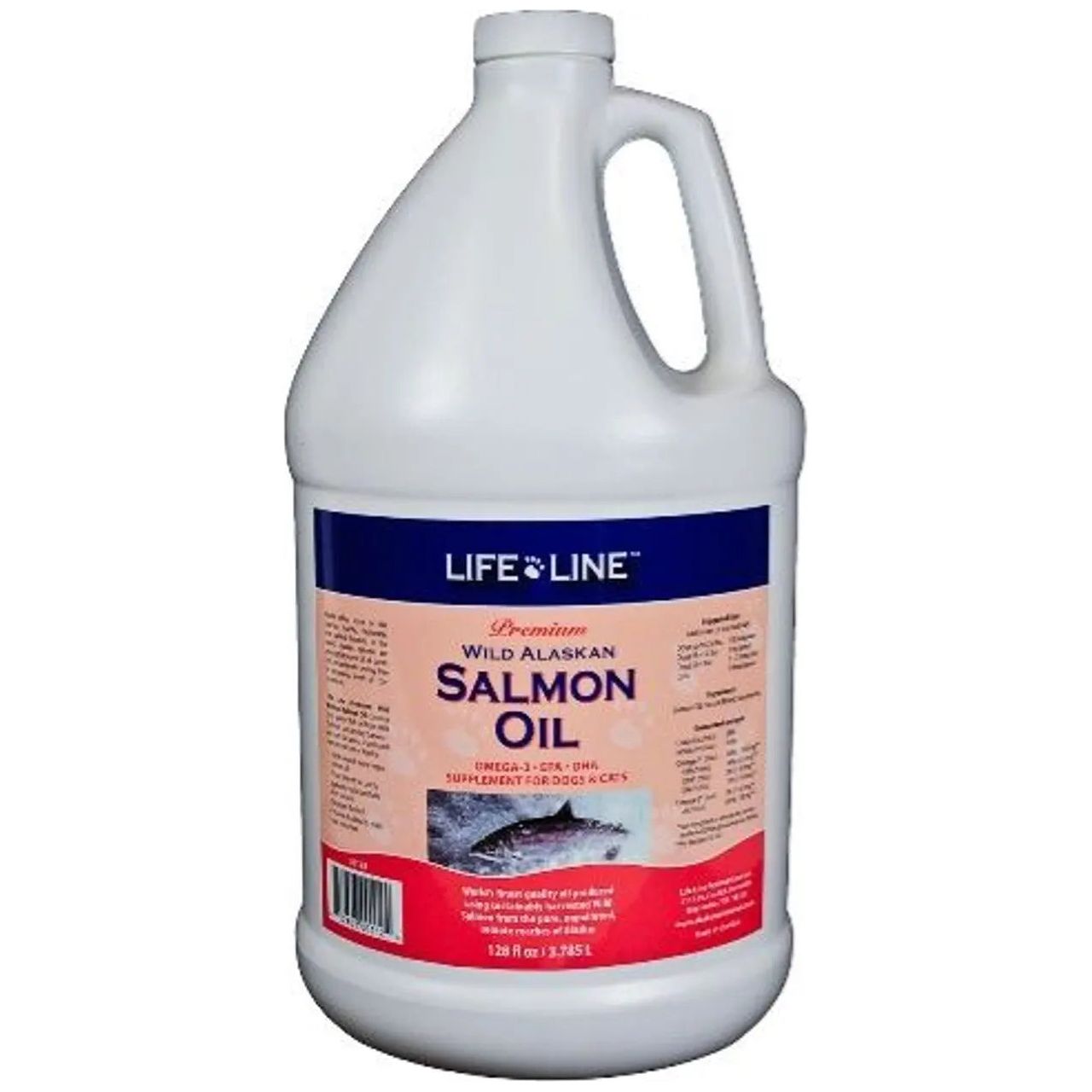 Life Line Pet Nutrition Wild Alaskan Salmon Oil Omega-3 Supplement for Skin & Coat Life Line Pet