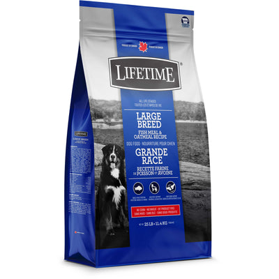 Lifetime All Life Stages Large Breed Fish & Oatmeal Dry Dog Food 25lb Lifetime