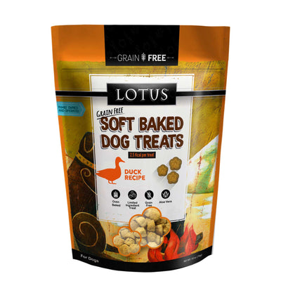 Lotus Soft-Baked Grain-Free Dog Treats Duck Recipe Lotus