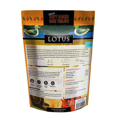 Lotus Soft-Baked Grain-Free Dog Treats Duck Recipe Lotus