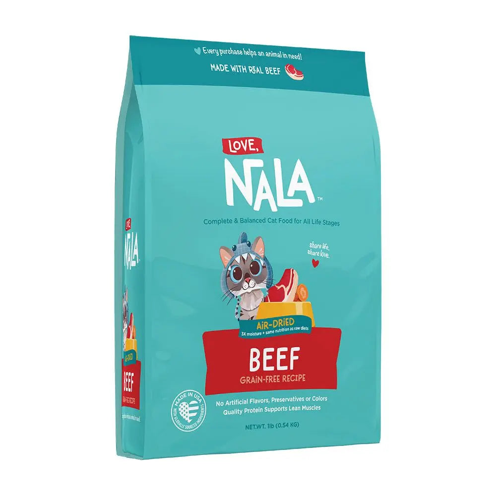 Love, Nala Beef Air-Dried Cat Food 1lb Love Nala
