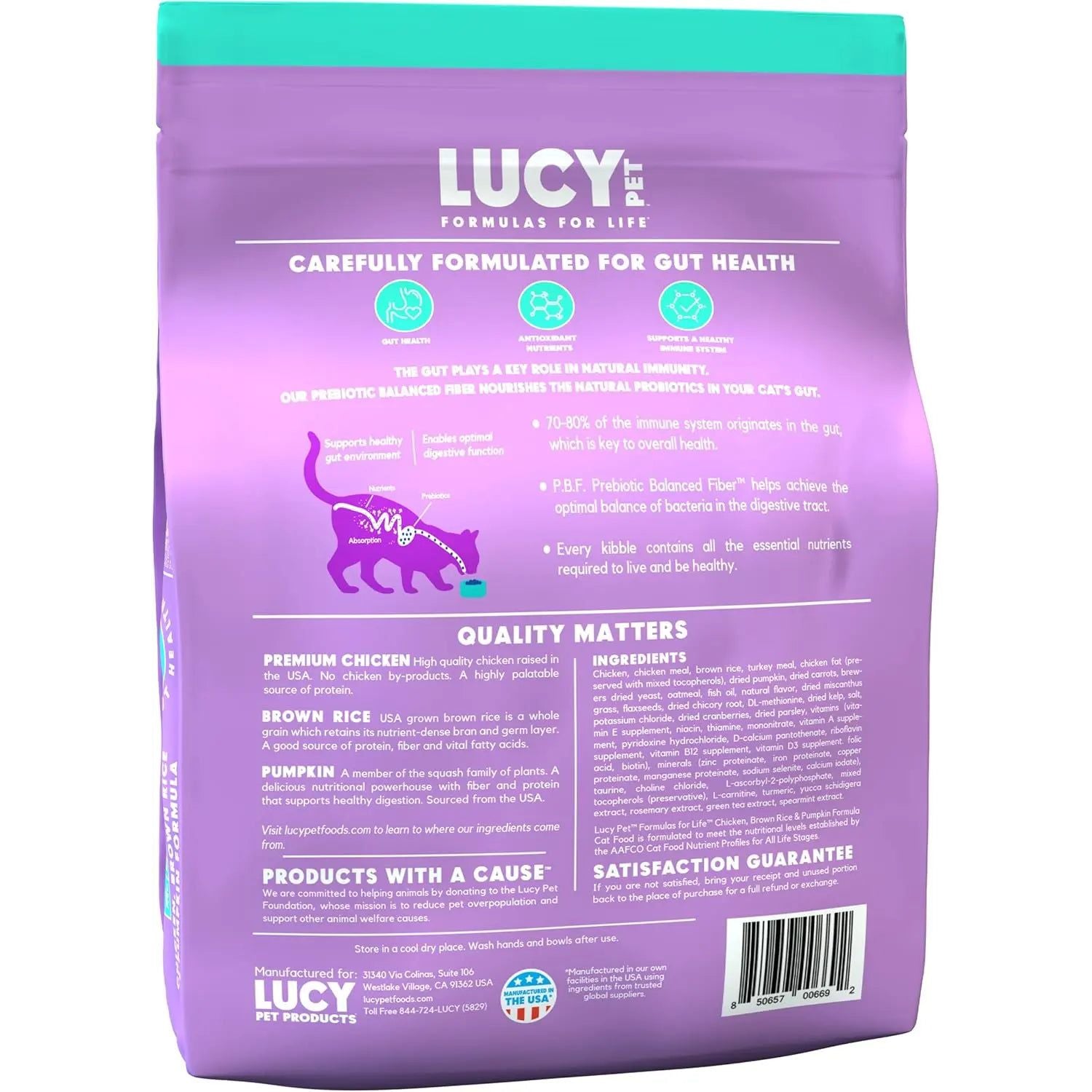 Lucy Pet Products Chicken, Brown Rice & Pumpkin Limited Ingredient Diet Cat Food Lucy Pet Products