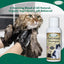A person in black gloves bathes a long-haired cat beside Mad About Organics Cat Oatmeal Shampoo - Gentle Care for Happy Skin 4oz, highlighted as natural, organic, and pH-balanced to soothe feline skin issues.